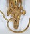 Mid 20th Century Vintage Italian Mid-Century Modern Metal & Gilt Carved Wood Floral Wall Sconce For Sale - Image 5 of 9