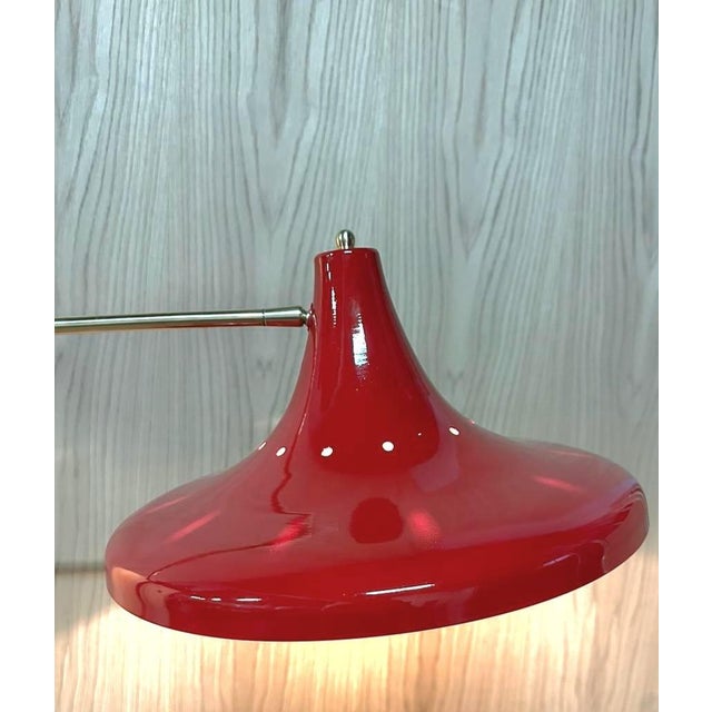 Red Mid-Century Floor Lamp, 1960s For Sale - Image 8 of 10