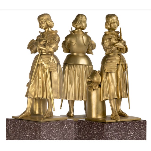 Raingo Frères, Joan of Arc, Paris, 1840, Gilt Bronze For Sale - Image 6 of 6