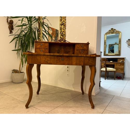 Wood Late Biedermeier Ladies Secretaire Desk in Walnut For Sale - Image 7 of 18