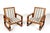 Art Deco Armchairs in Wood and Fabric, 1930, Set of 2 For Sale - Image 3 of 9