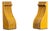 Set of Two C. 1910 Craftsman Wooden Corbels in Mustard Yellow For Sale
