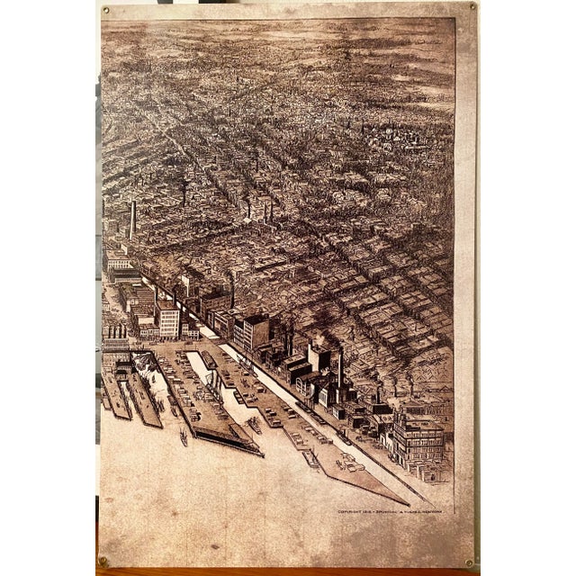 Metal New York City Sign Featuring Piers & Ships For Sale - Image 12 of 12