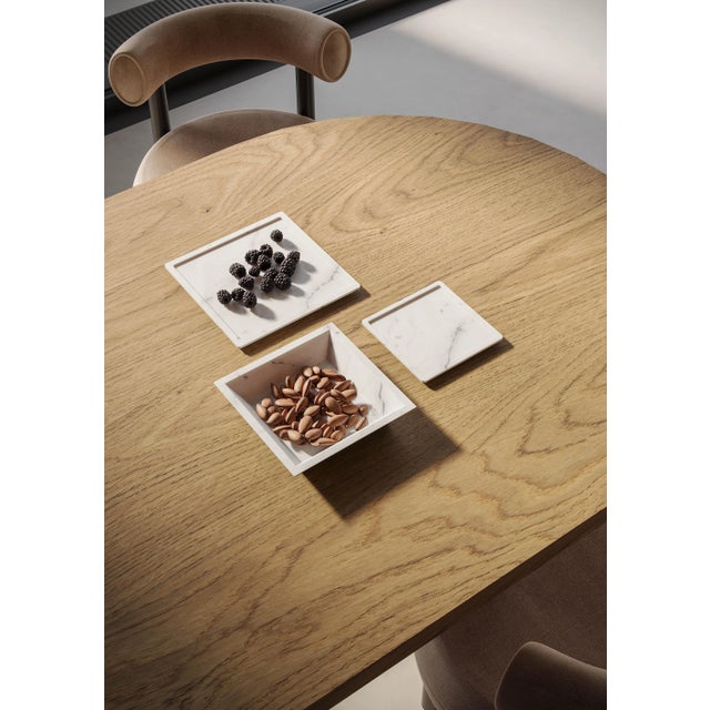 Having abandoned soft and linear shapes, Studioformart has considered a rational and perfectly functional dining set. Soup...
