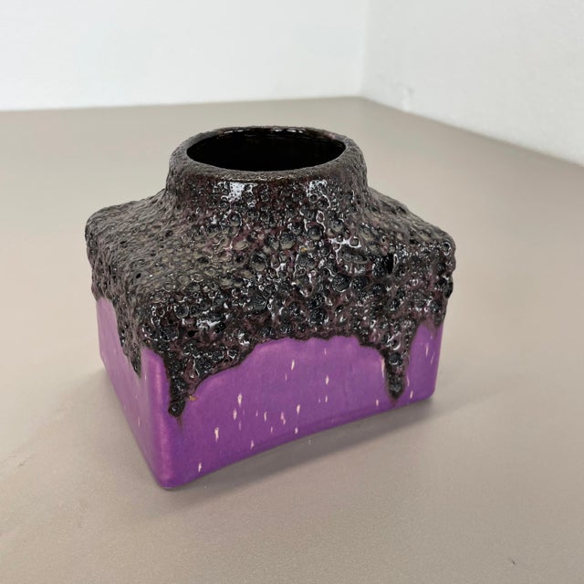 Ceramic Vintage Pottery Fat Lava Vase from Es Keramik, Germany, 1970s For Sale - Image 7 of 16
