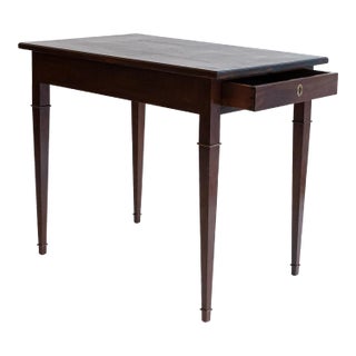 French Mahogany Side Table With Drawer For Sale