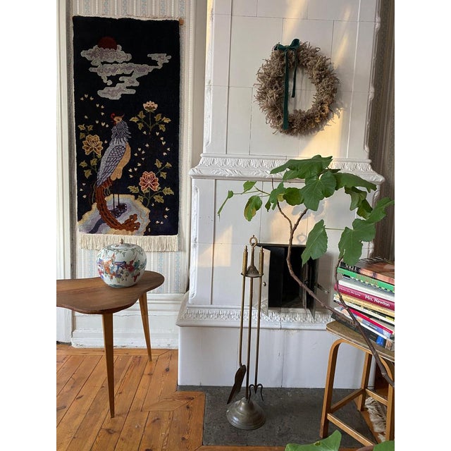 Art Deco Chinese Handmade Silk Bautou Tapestry Rug For Sale - Image 16 of 17