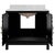 Contemporary Matthew Izzo Home Bixby Art Deco Matte Black Single Porcelain Sink Bath Vanity With Marble Top and Antique Brass Hardware For Sale - Image 3 of 8