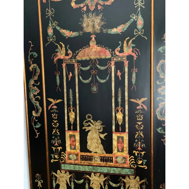 Gold Florentine-Style Neoclassical Decorative Panels — Pair For Sale - Image 8 of 13
