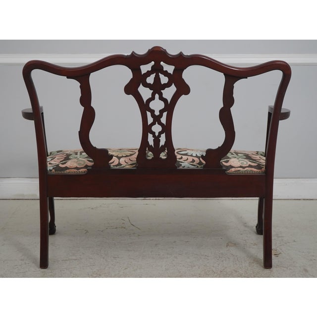 Vintage Dolphin Carved Back Clawfoot Mahogany Settee For Sale - Image 17 of 18