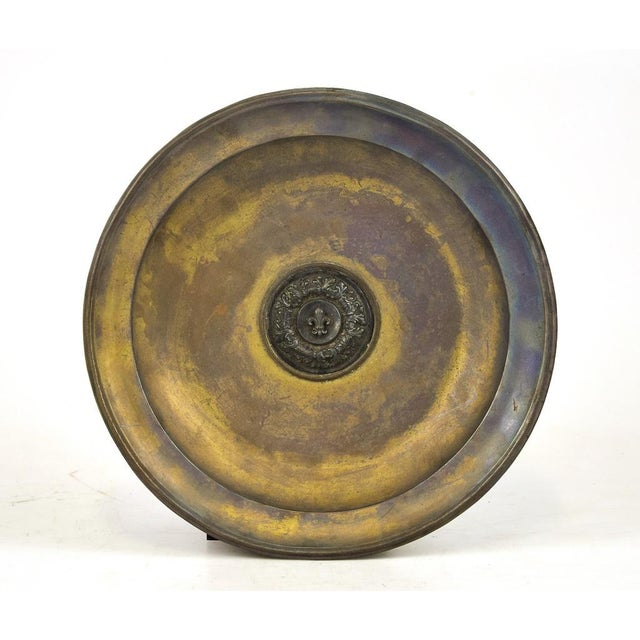 Late-18th Century Italian Decorative Pewter Alms Plate For Sale - Image 3 of 3
