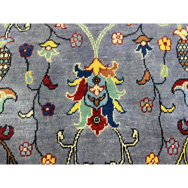 Slate Gray Persian Style Floral Rug, 3'3" X 5' For Sale - Image 9 of 16