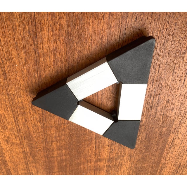 Danish Triangular Trivet Coasters by Jorgen Meldgaard for Menu, 1980s, Set of 3 For Sale - Image 17 of 18