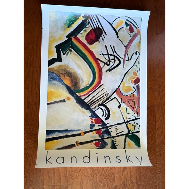 Abstract Wassily Kandinsky Authentic Original Vtg. 1991 Tate Gallery Exhibition Poster of Masterpiece "Cossacks" (1910–1911) For Sale - Image 3 of 13