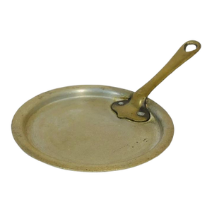 1920s French Country Saucepan Lid With Brass Handle
