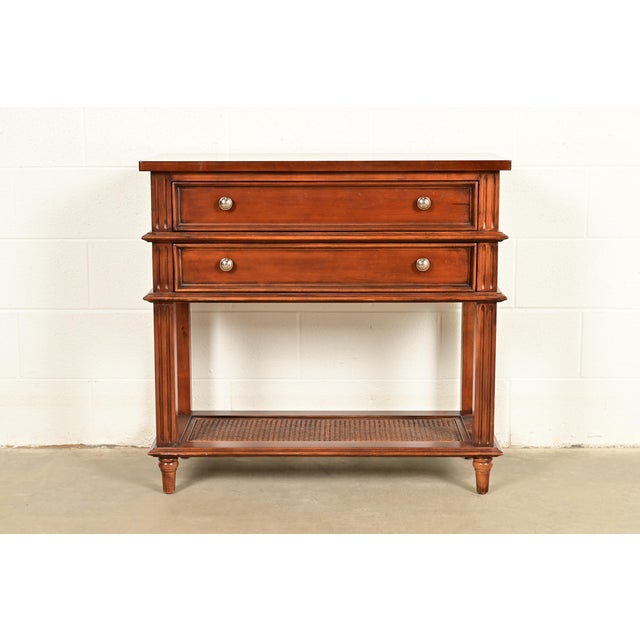 A gorgeous French Regency Louis XVI style console table, sofa table, or buffet server By Drexel Heritage USA, Circa Late...