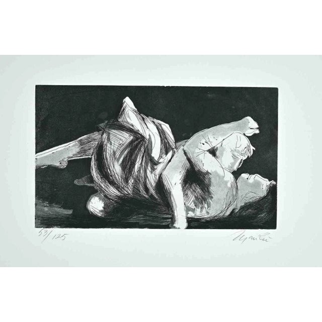 Lovers II is an original etching, realized by Giacomo Manzù in 1970. Hand Signed. numbered, Edition of 53/125 prints....