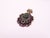 Ottoman 925 Sterling Silver Pendant in Cubic Zirconia, Emerald Root and Ruby R​root, 2000s, Italy For Sale - Image 9 of 18