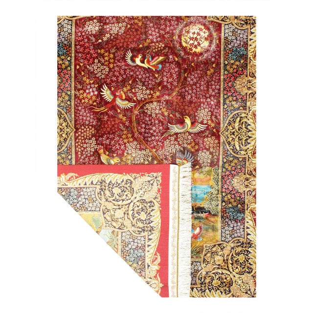 Traditional Pasargad DC Exquisite Design Paris Palace Fine Power Loom v. Silk Rug For Sale - Image 3 of 3