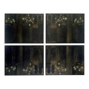 1980s Fariba Hajamadi "Smash That Mirror of Magnanimous Echoes" Oil & Emulsion Framed- Set of 4