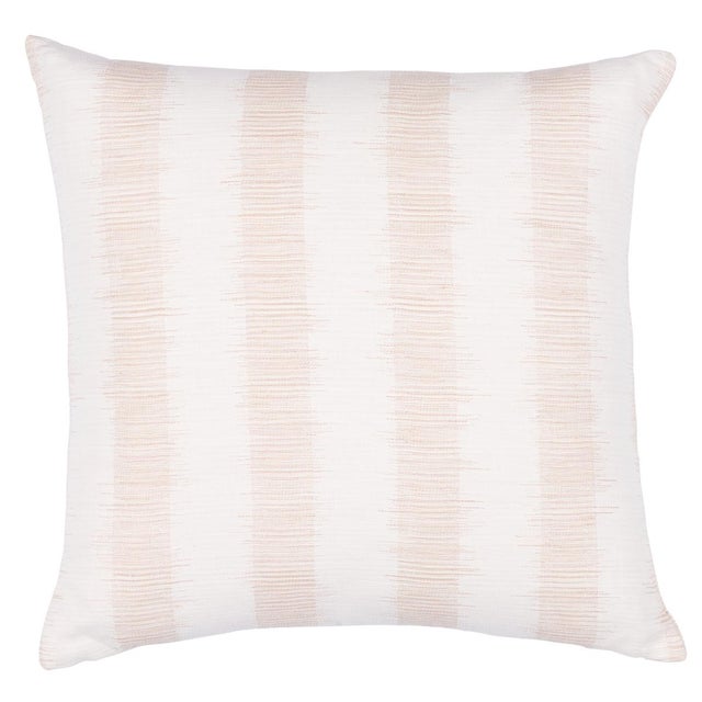 Contemporary Schumacher Attleboro Ikat 18" Pillow in Natural For Sale - Image 3 of 3
