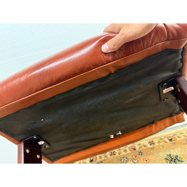Stressless Faux Leather Footstool For Sale - Image 10 of 12