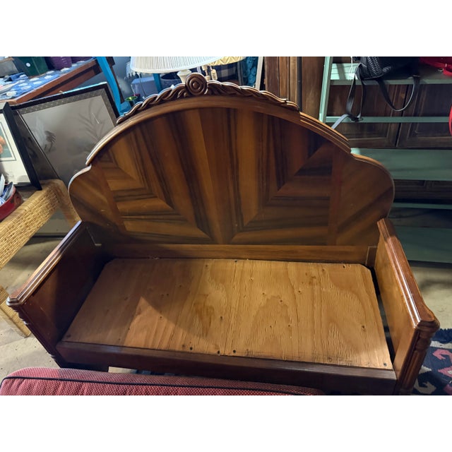 Charming Vintage Art Deco Sunburst Bench For Sale In Portland, OR - Image 6 of 8