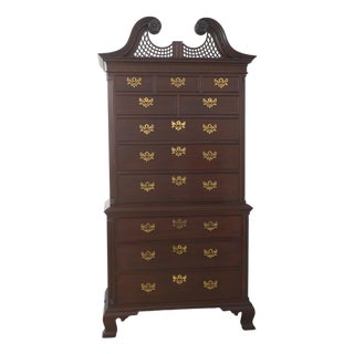 Kindel National Trust Mahogany Chest on Chest For Sale