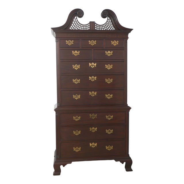 Kindel National Trust Mahogany Chest on Chest For Sale