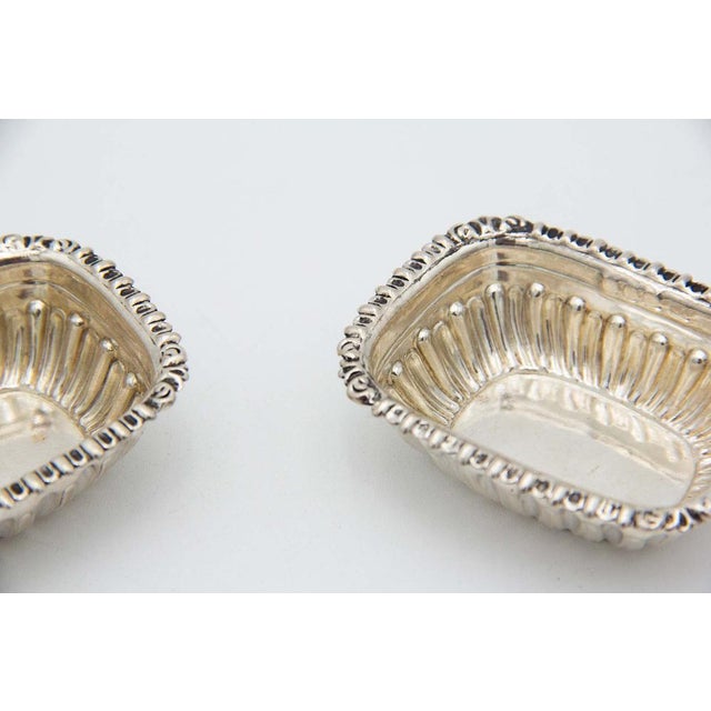 Rectangular Silver Salt Shakers, Set of 2, in Good conditions. Designed 1890 to 1919