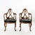Mid 20th Century Pair of Italian Walnut Venetian Rococo Style Leather Armchairs For Sale - Image 5 of 9