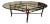 1970s Maitland Smith Style Faux Bamboo and Glass Oval Coffee Table For Sale