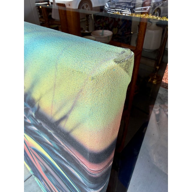 Large "Miami Vice" Style, Aerosol Painted Artwork by Brighman 1984 For Sale In Miami - Image 6 of 11