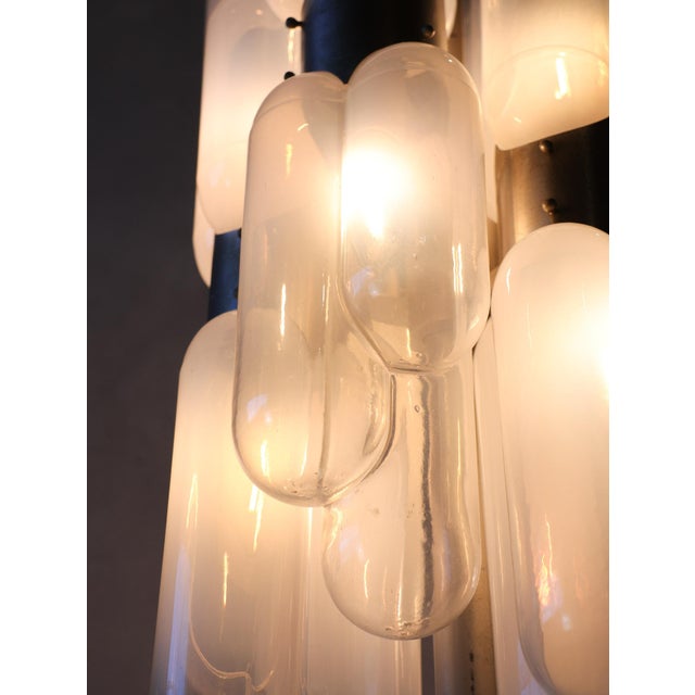 Mid-Century Modern Vintage Torpedo-Shaped Lamp with Pill-Shaped Murano Glass Shades, 1970s For Sale - Image 3 of 11