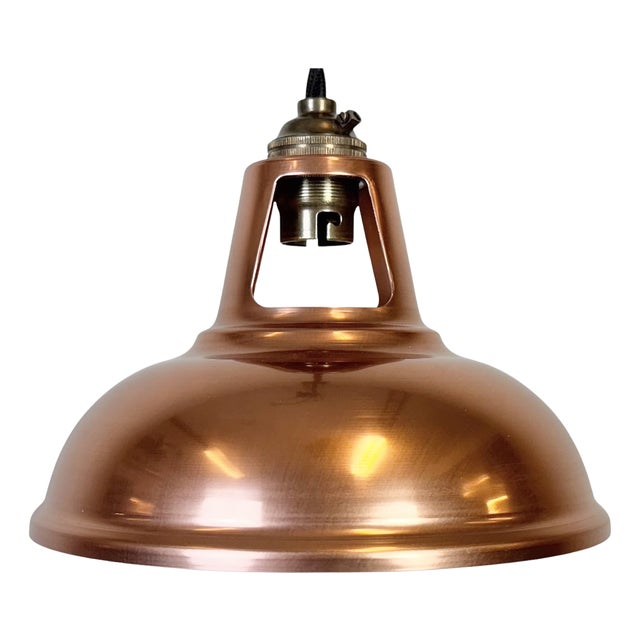 Vintage Industrial Copper Ceiling Lamp For Sale