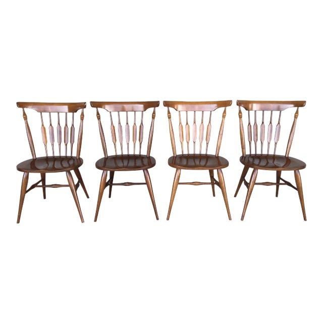 Unique Furniture Solid Maple Side Chairs - Set of 4 For Sale