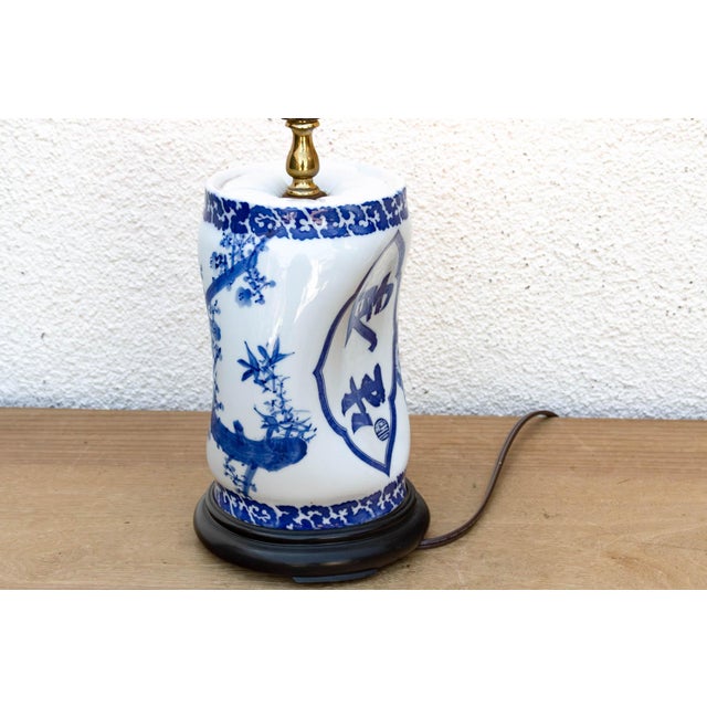 Ceramic Indigo Dynasty Porcelain Table Lamp For Sale - Image 7 of 10