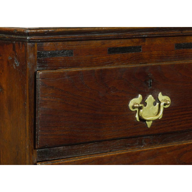 18th-C. Georgian Oak Chest For Sale In Boston - Image 6 of 9
