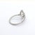 14k White Gold Engagement Ring With Pear-Shaped Diamond & Pave Band - Size 7.75 For Sale In Phoenix - Image 6 of 8