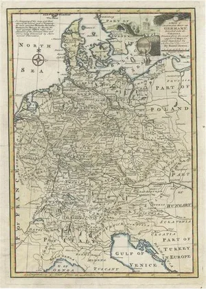 Antique Map of Germany, 1747