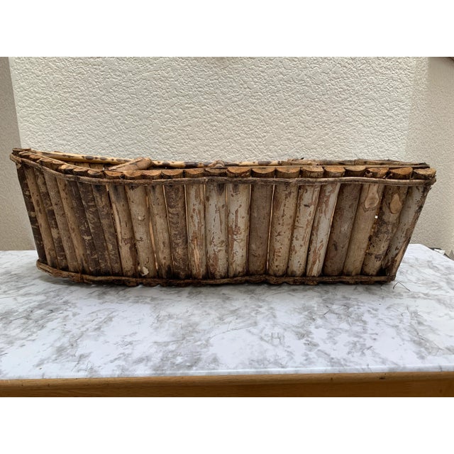 Farmhouse Rustic Birch Wood Accent Shelf or Vessel For Sale - Image 3 of 12
