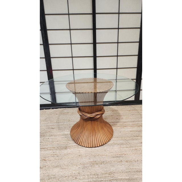 Late 20th Century Vintage Sheaf of Wheat Table by John and Elinor McGuire For Sale - Image 5 of 11
