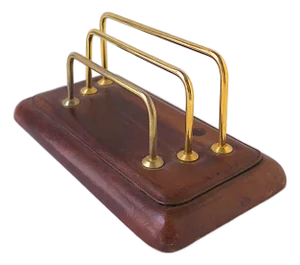 Leather Desk Mail Letter Holder, Circa Late-20th Century