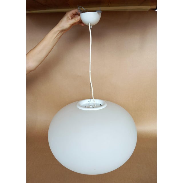 Murano Opal Glass Pendant Light For Sale - Image 6 of 8
