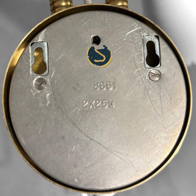 Vintage 8661 Wall Lamp in Brass and Steel from Böhlmarks, Sweden, 1940s For Sale - Image 11 of 14