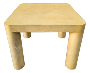 Vintage Karl Springer Style Lacquered Goatskin Game Table