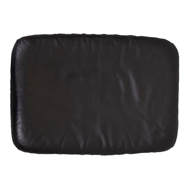 Animal Skin Black Leather Ottoman from Walter Knoll, Germany, 1970s For Sale - Image 7 of 9