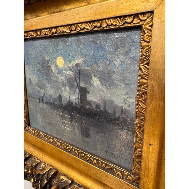 Wood 19th Century Night Seascape Oil Painting For Sale - Image 7 of 9