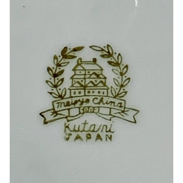 1960s Vintage Kutani China Hand-Painted Waterwheel Dinner Plates- Set of 6 For Sale - Image 5 of 11