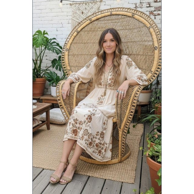 1960s Boho Peacock Chair For Sale - Image 13 of 13